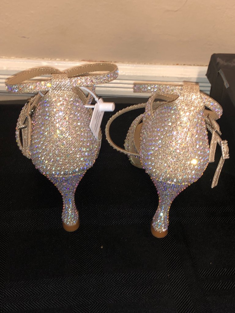Danceandsway Ab Rhinestone Cross Strap Latin Dance Heels 8.5 — image 5 of 8